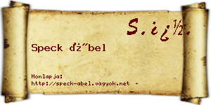 Speck Ábel névjegykártya