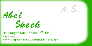 abel speck business card